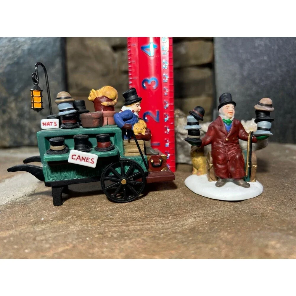 Dept 56 Chelsea Hat Monger & Cart w/ box